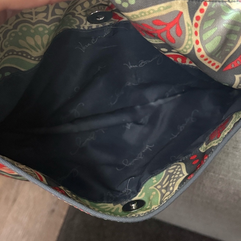 Vera Bradley Gray and Red Floral Crossbody Bag - Picture 5 of 5